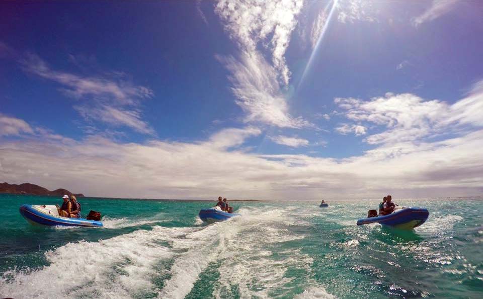 Antigua Reef Riders on the water
