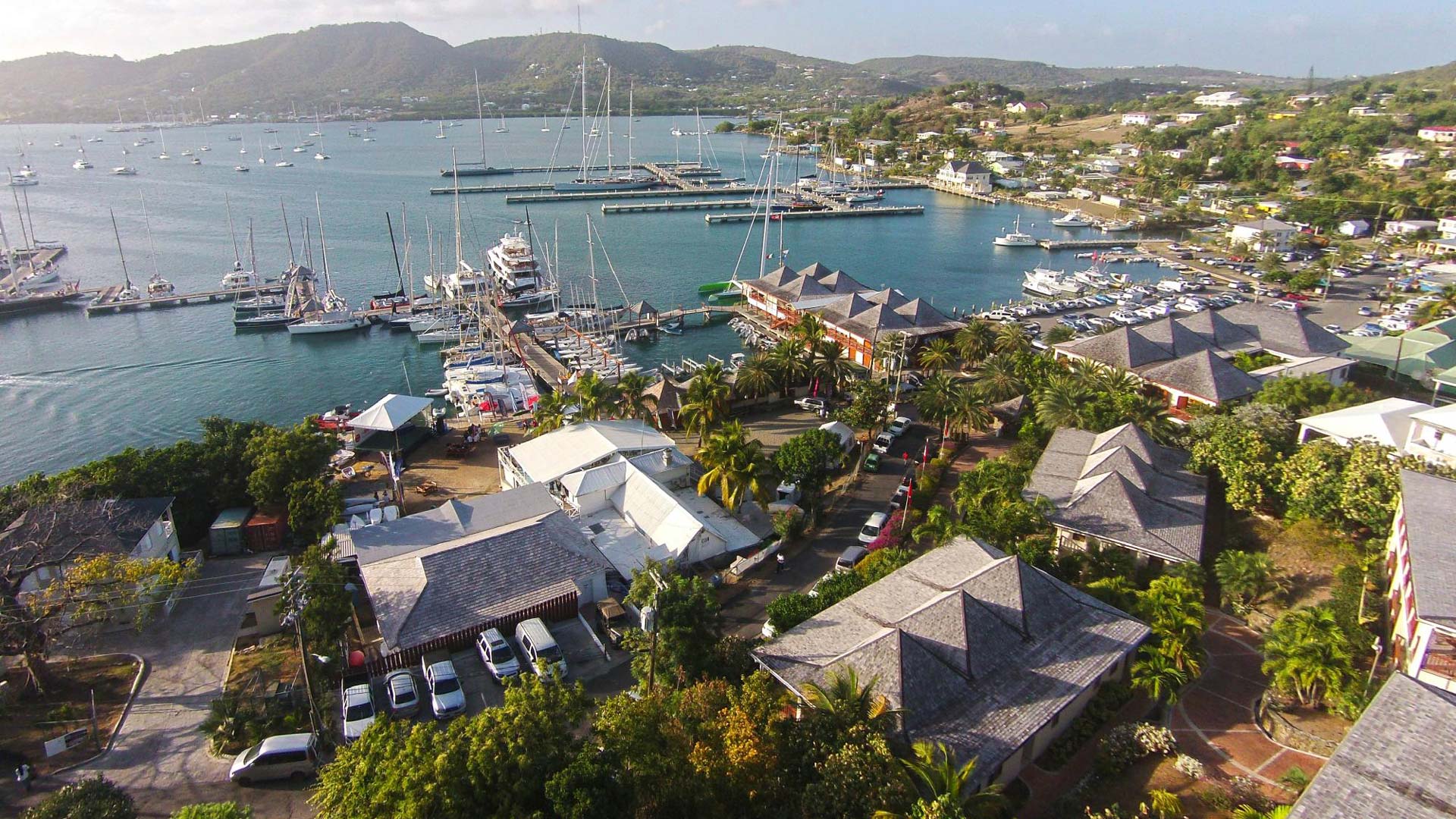 Antigua Yacht Club resort from above
