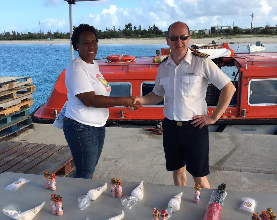 Barbuda Officials greeted cruise executives from Wind Surf