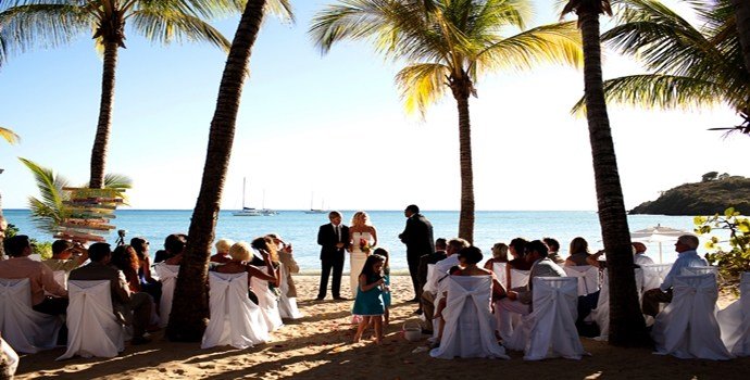 Carlisle Bay wedding on the beach