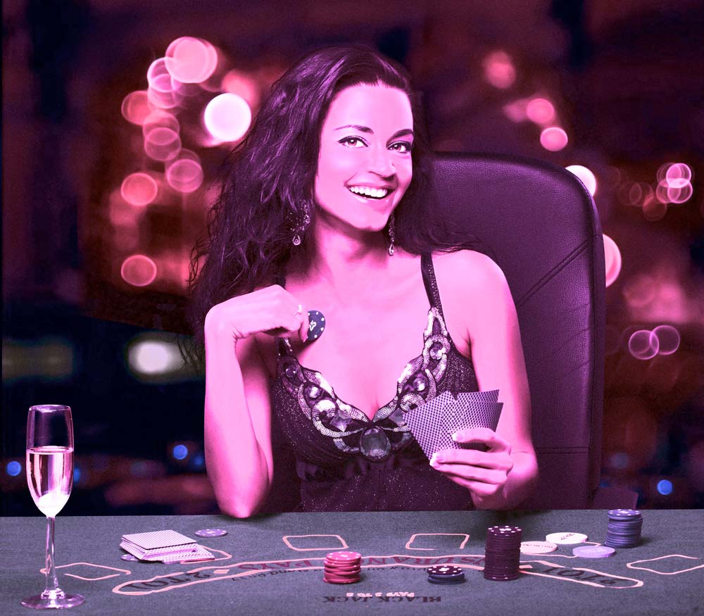 King's Casino woman at card table