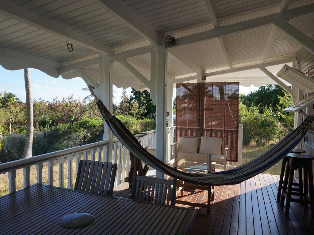 Le Jardin Creole deck with hammock