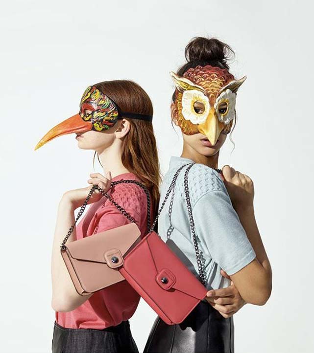 Longchamp bags with masks