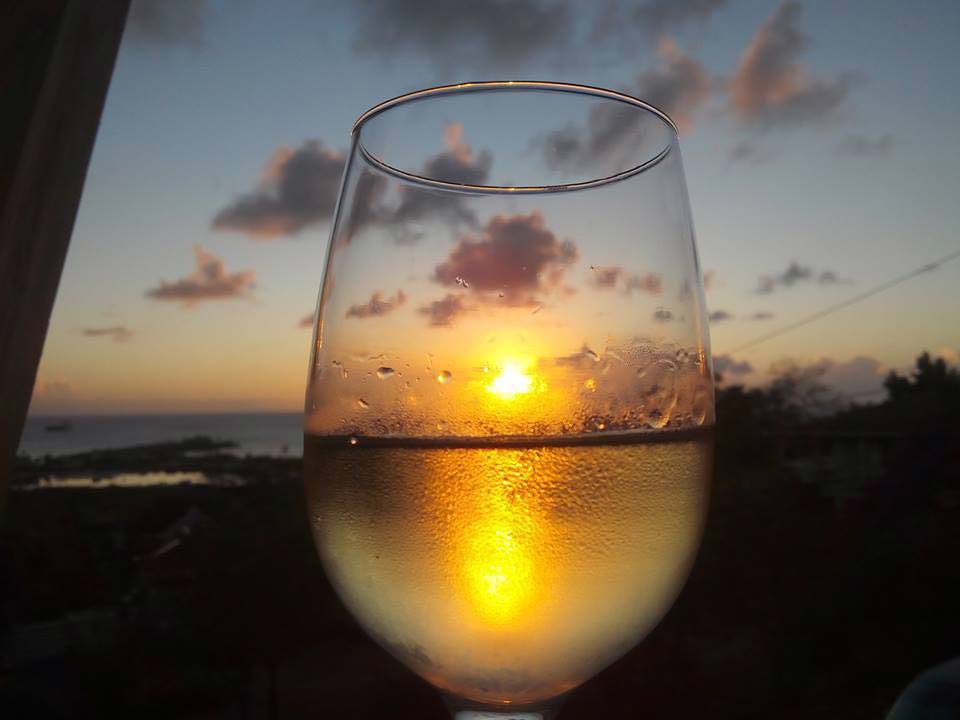 Stella wine at sunset