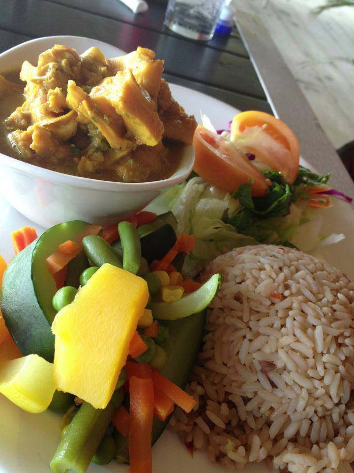 Turners Beach Bar curry conch and rice